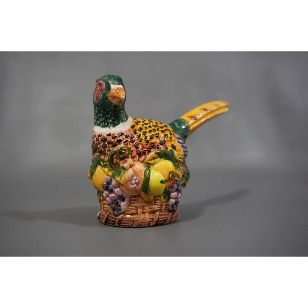 Vintage Ceramic Pheasant Fragrance Oil Warmer Top Piece Replacement Harvest